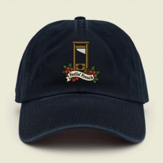 Embroidered Feelin French Guillotine Pigment Dyed Hat, Anti Capitalism Hat, Eat The Rich Hat, Social Justice Hat, Leftist Revolution Hat