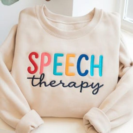 Embroidered Speech Therapy Sweatshirt, Special Education Shirt, Speech Therapist, Teacher Appreciation Gift, Sped Teacher, Aba Therapist