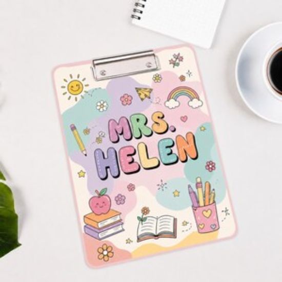 Personalized Cute Clipboard, Cute Pastel School Clipboard For Girls, Back To School Clipboard For Preschool Kindergarten Students Teachers