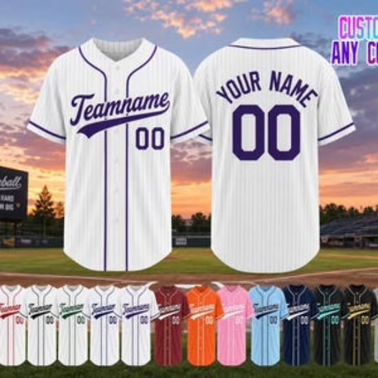 Custom Name &Number logo Baseball Jersey, Personalized Team sport uniform, Wedding Party jersey Birthday Gift for Men Women Kid Toddler Fan