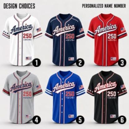 Personalized Baseball Jersey Team, 4th of July Baseball Shirt, USA Patriotic Jersey, Custom Name Number Independence Day Outfit Team