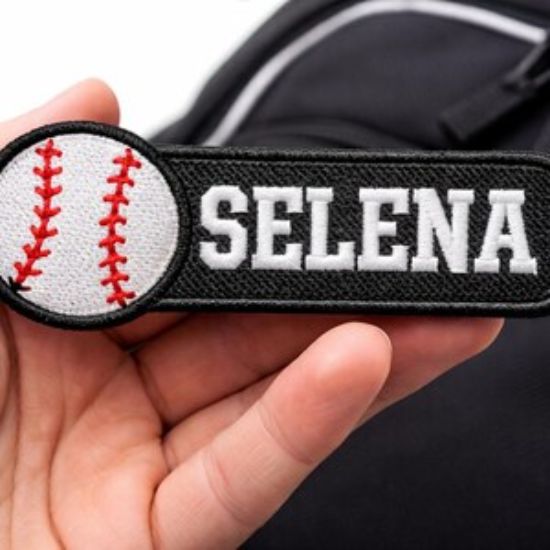 Embroidered Personalized Baseball Name Patch, Custom Name Patch, Baseball Team Patch, Game Day Patch, Iron On Sew On Patch