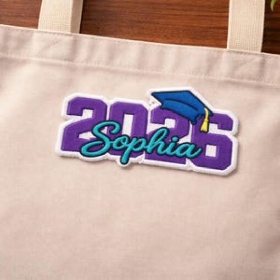 Custom Class of 2026 Embroidered Graduation Patch, Personalized Graduation Name Patches, Graduation Senior Patch
